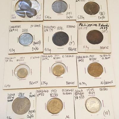 HCC064 Assortment of Twelve Coins - Asian Countries
