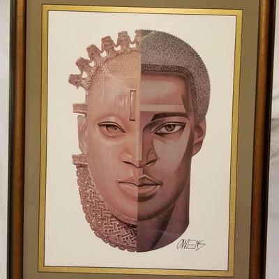 HCC116 Framed African Art Print

