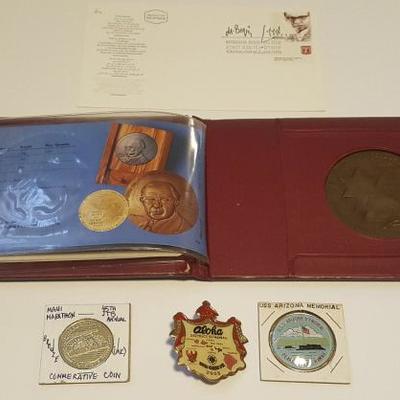 HCC039 Menachem Begin Bronze Medal, Maui Bronze Coin & More
