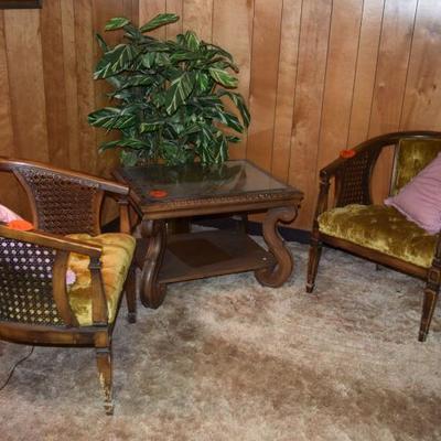 vintage accent chairs 