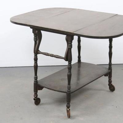 Antique Drop Leaf Tea Cart Table	