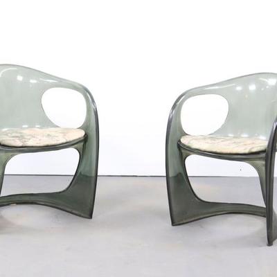 Pair Of Acrylic Arm Chairs