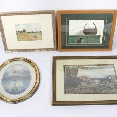 Group Of 4 Framed Prints	