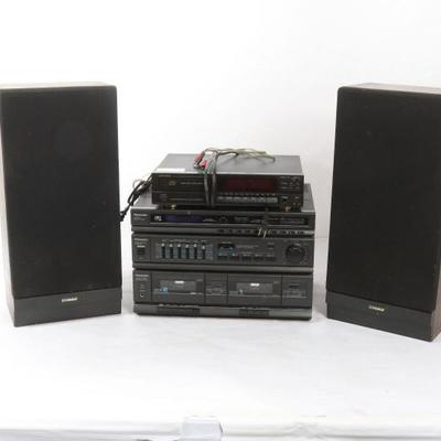 Panasonic Integrated Stereo Music System With Fisher Speakers 
