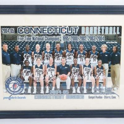 2004-2005 UCONN Huskies Women's Basketball Autographed Team Poster
