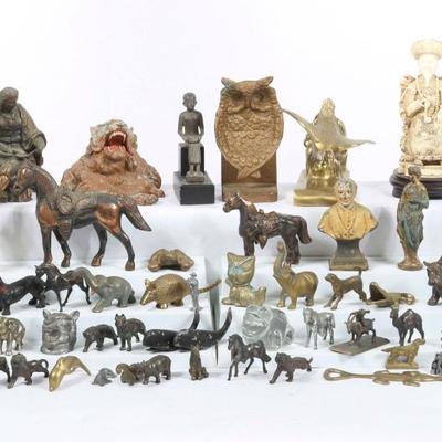 Big Group Of Metal Figurines	