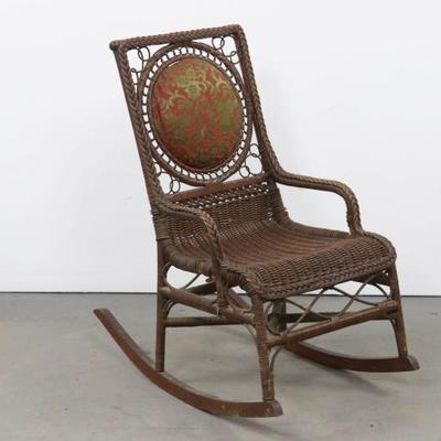 Antique Wicker Rocking Chair	