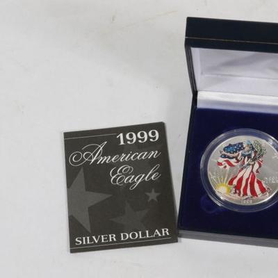 1999 Colorized 1oz Silver Eagle Bullion Coin