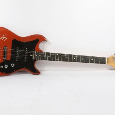 Harmony Electric Guitar Autographed By 2 Members Of Dream Theater	
