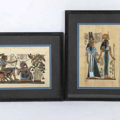 Pair Of Egyptian Paintings 