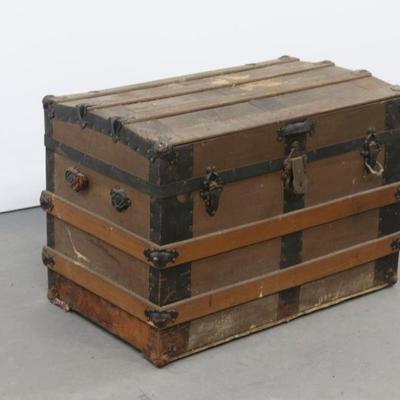 Antique Wood Trunk	