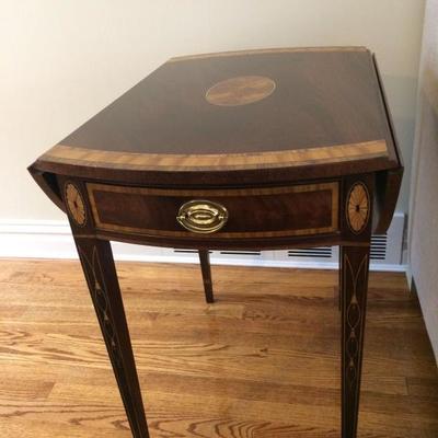 Stickley Butler table with inlaid wood 