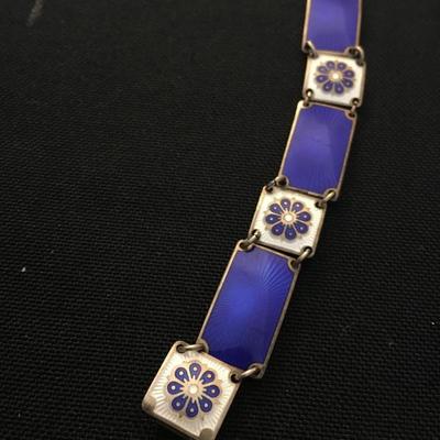 Vintage David Anderson Enamel Bracelet
