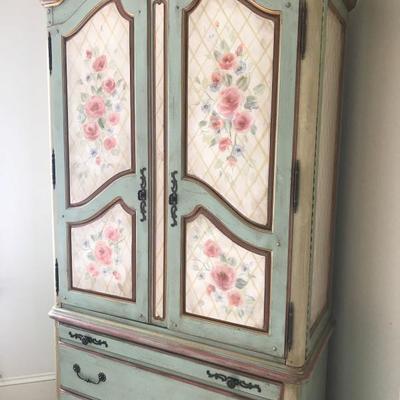 Custom, hand painted Armoire 