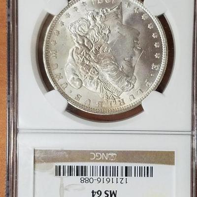 1904-O Morgan Silver Dollar MS64