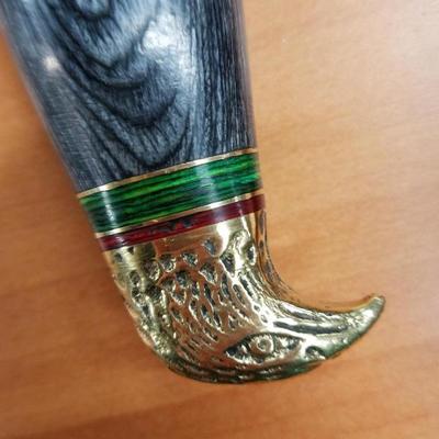 12" Damascus Hunting Knife with Eagle handle