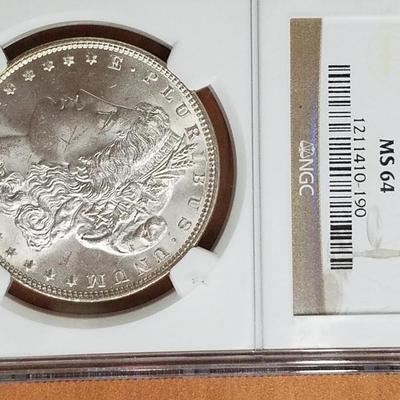 1886 Morgan Silver dollar MS64
