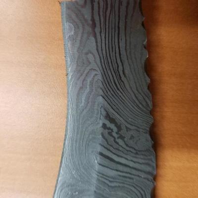 15" Damascus Kukri Blade with hard wood handle