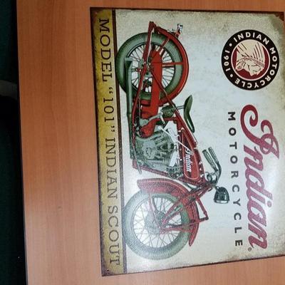 Indian Motorcycle metal sign