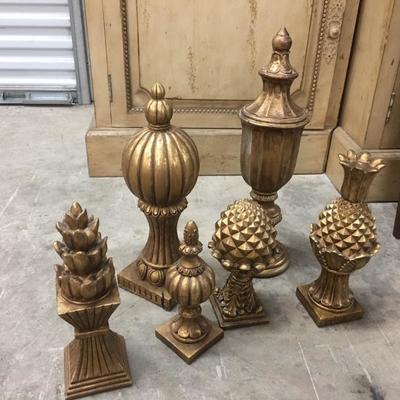 Gold finials