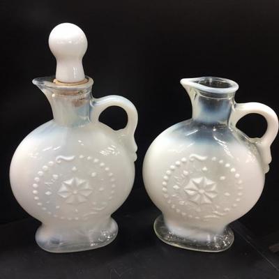 Opaque glass decanters