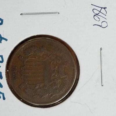 1869 2 Cent Piece