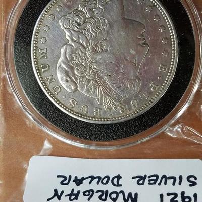 1921D Morgan Silver Dollar