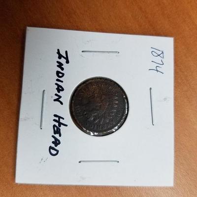 1874 Indian Head Penny