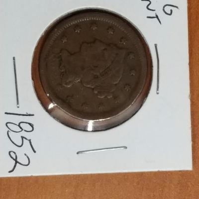 1852 Matron Head Large Cent