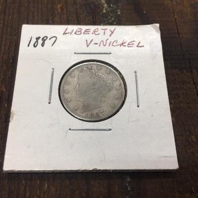 1887 Liberty V Nickel