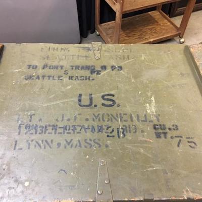 Wood military crate