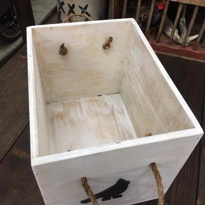 Bird wooden storage box