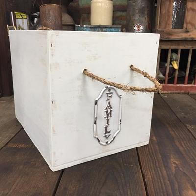 Family wooden storage box