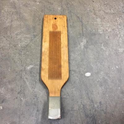Vintage wooden fish scaler