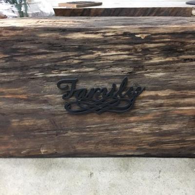 Wooden box with greenery