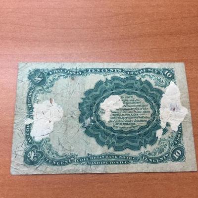 1874 10 Cent Fractional Note