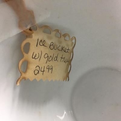 Gold trimmed ice bucket