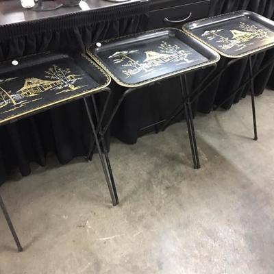 Oriental trays and stands