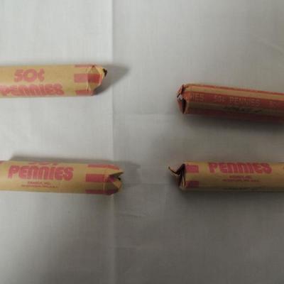 4 rolls of wheat pennies