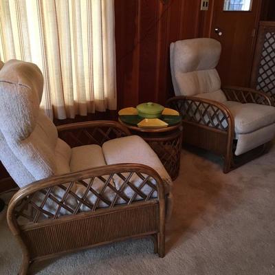 Rattan recliners