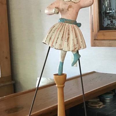 Antique folk art balance toy, Jester