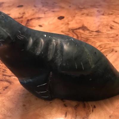 Intuit Eskimo carved soapstone seal by sculptor Ross Parkinson, Canada