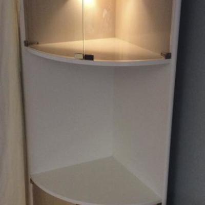 JYR044 Lighted Corner Shelf/Curio Cabinet
