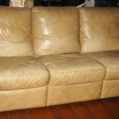 2 nice good condition NATTUZZI leather couches with built in recliners $ 325.00
