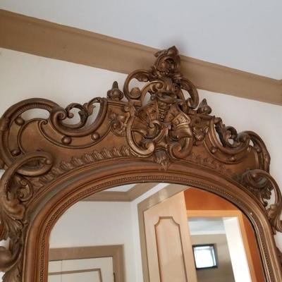 The top of the Antique Hall Mirror