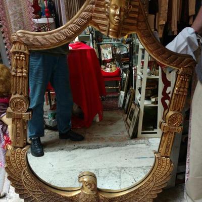 Egyptian Revival King Tut Mirror