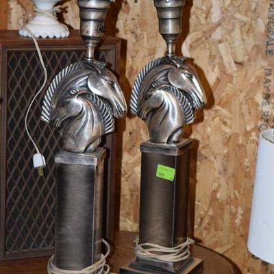 silver horse lamps