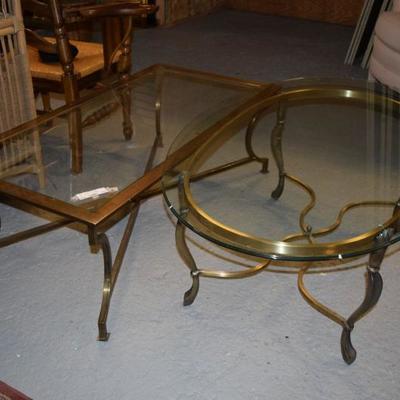 brass/glass coffee tables