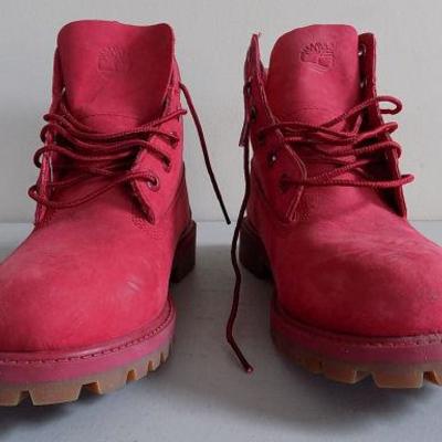 DWT099 Red Boy's Size 4 Timberland Boots

