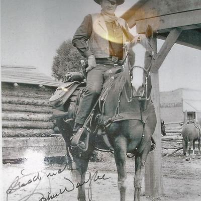 Autographed photo John Wayne... Please Note: Questionable if Authentic